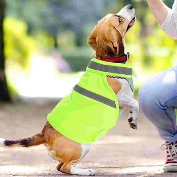 Pet Oblečení Fluorescenční Psa Vesta Štěně Postroj Polyester Reflexní Vesty pro Psy