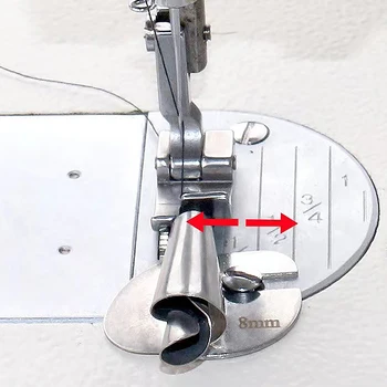 3mm-10mm Válcované Šití Hemmer Stahovák z Nerezové Oceli Starý Šicí Stroj Přítlačné Obrubovací patka DIY Řemesla Šicí stroje Příslušenství