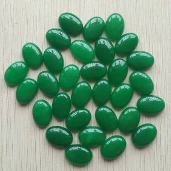 Velkoobchodní 50ks/hodně Módní nejprodávanější kvalitní přírodní zelený kámen Oválný CAB KABOŠON šperky korálky 13x18mm zdarma