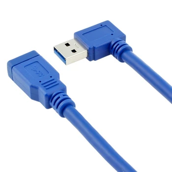 Top Nabídky USB3. 0 Prodlužovací Kabel Levý Loket USB90 Stupeň Datový Kabel USB Připojovací Kabel Samec Samice Adaptér Kabel 0,3 M