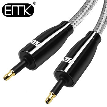 EMK Optický Kabel 3,5 Mini Toslink na Toslink Kabel Digitální SPDIF Vlákno Optický Audio Kabel toslink na 3,5 3,5 Audio Kabel 1m 2m